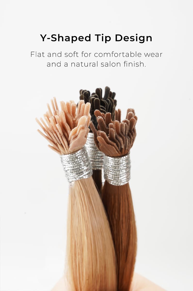 ytip hair extensions y-shaped tip design-4.webp