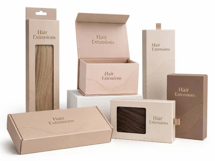 Custom hair extension packaging boxes