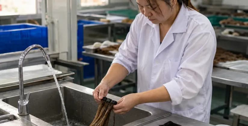 Hair extension quality control handling and inspection result